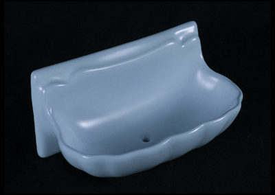 H66R Ceramic Recessed Soap Dish for Tile Showers and Baths 6 x 6